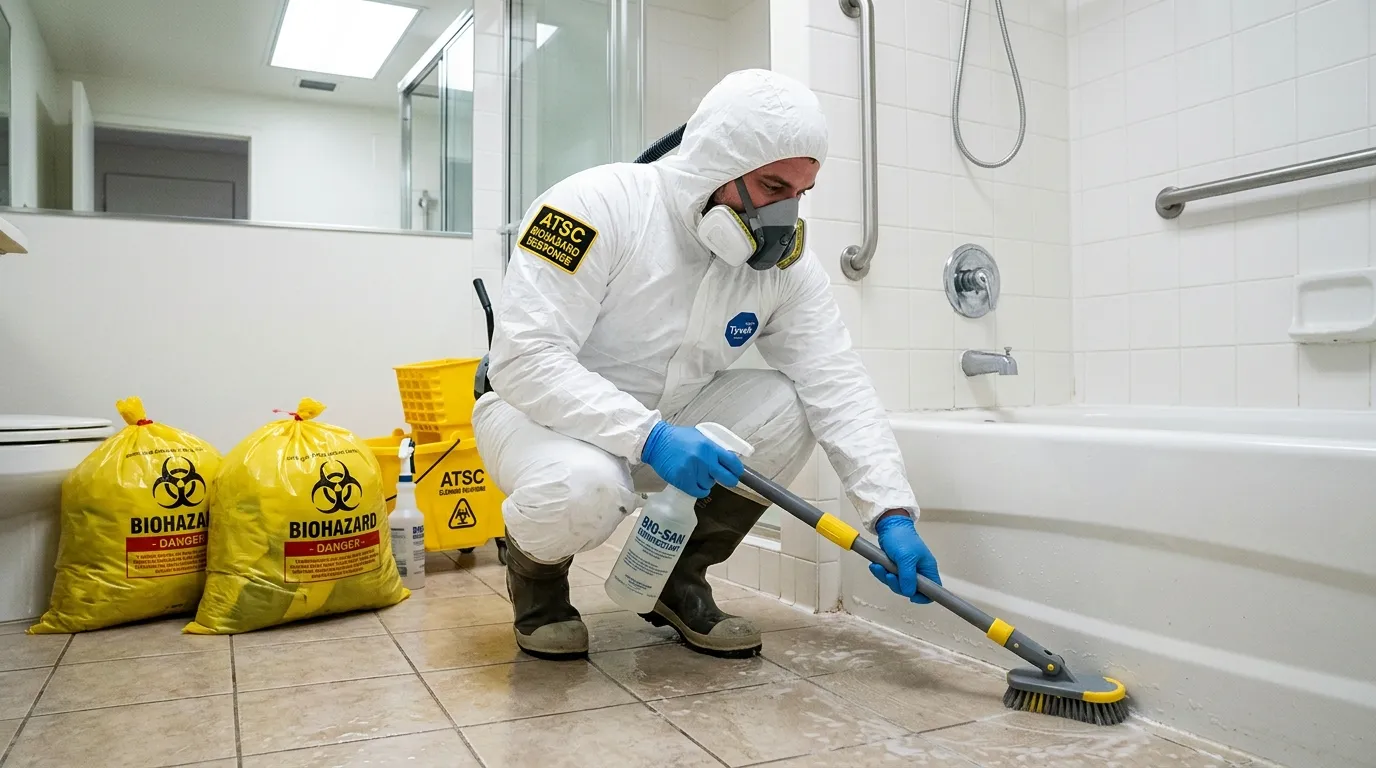 Decontamination equipment deployed for Blood Cleanup in Sunset